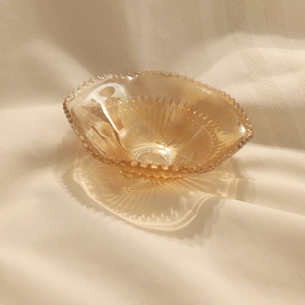 Carnival glass candy dish